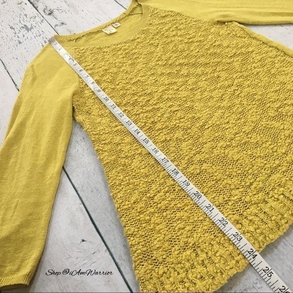 Anthropologie Little Yellow Bird citron textured pullover *shop@iamwarrior - Picture 6 of 9